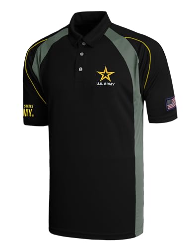 Malham USA Officially Licensed Embroidered US Army Polo Shirt – Army Shirts for Men - Military Shirts for Men