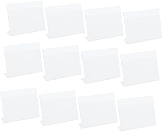 LALAFINA 12pcs Stand Label Marker Holder Organizer Dinosaur Purse for Women Money Counting Wax Tag Stand Price Shop Name Card Label Easy-to-use Label Holder Acrylic Sign Price Tag Commodity