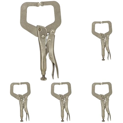 Image of IRWIN Tools Vise-Grip 6-Inch Locking C-Clamp,Silver,(Pack of 5)