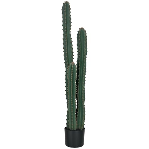 Outsunny Cactus Artificiel Grand réalisme Plante Artificielle Grande Taille dim. Ø 18 x 120H cm Vert
