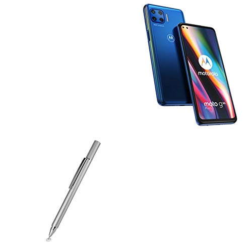 BoxWave Stylus Pen Compatible with Motorola Moto G 5G Plus - FineTouch Capacitive Stylus, Super Precise Stylus Pen - Metallic Silver