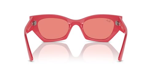 Ray-Ban RB4430 Zena Sunglasses, Red Cherry/Pink, 52 mm4