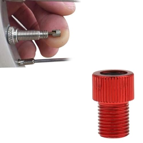 AUTOZOCO Adaptador de Válvula Presta a Schrader para Bicicleta - Conversor de Aluminio, 1 Unidad, Rojo
