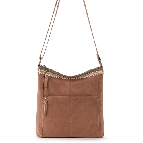 Image of The Sak Lucia Leather Crossbody Purse - Premium Leather Women's Handbag for Everyday & Travel - Cross Body Bag With Zipper