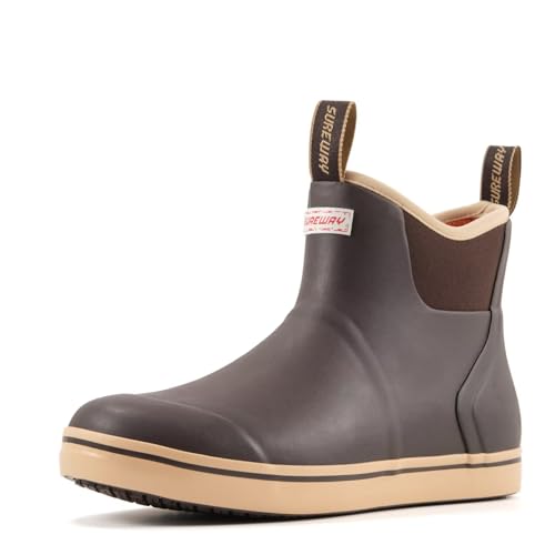 Image of SUREWAY Women's Deck Boots Professional Non-Slip Fishing & Ankle Deck Boot Waterproof Rain Boots