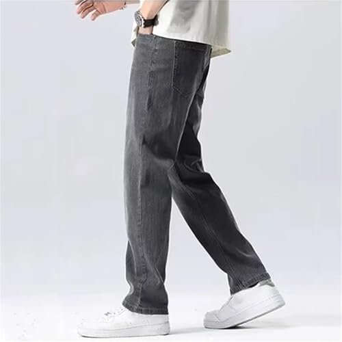 Men's Thin Jeans Baggy Straight Leg Denim Pants Casual Wide Leg Draping Trousers Comfortable Daily Wear4
