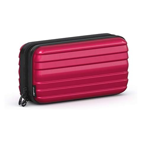 stardis Cosmetic Bag Hard Shell Toiletry Bag Crimson Red Cover