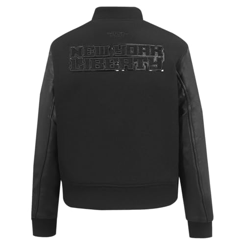 Image of Pro Standard Womens WNBA Classic Triple Black Varsity Jacket