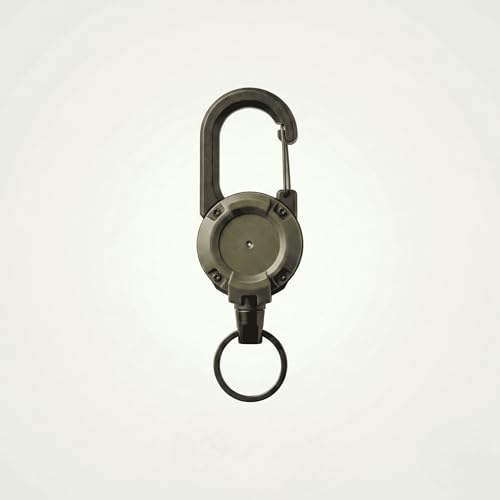 Image of ASIRA Retractable ID Card Holder with Carabiner Hook | U-Shaped Keychain & Badge Reel with Quick Release Ring | Durable Lanyard for Office, School & Outdoor Use | ABS + Steel (Multicolor)