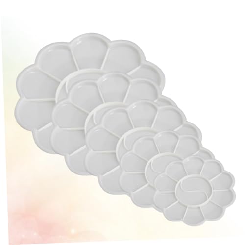 HOMSFOU Plastic Palette Paint Tray Set 5pcs for Art Students Boys and Girls Watercolor