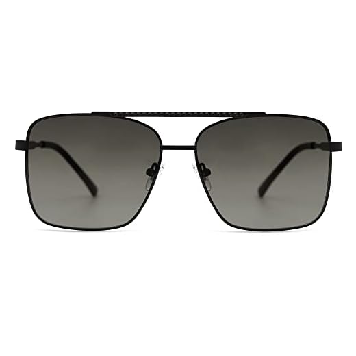 SOJOS Óculos de sol femininos aviadores modernos retrô com strass ponte dupla quadrada SJ1195, Grau preto/cinza, 60-15-147