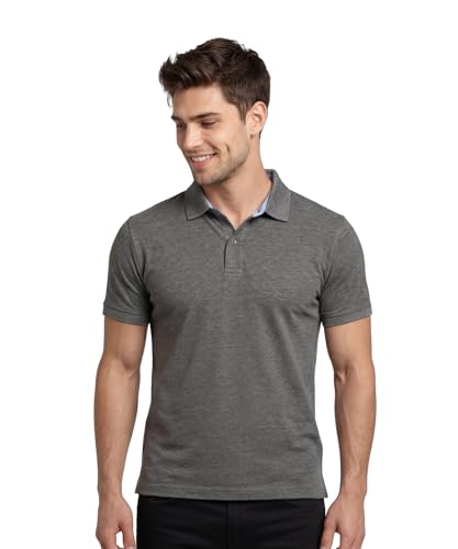 Image of AWG ALL WEATHER GEAR 100% Cotton Polo T Shirt for Men | Soft & Breathable Fabric | Regular Fit | Half Sleeve Polo Collar T Shirt | Casual & Office Wear | Comfortable & Durable Mens Polo T Shirt