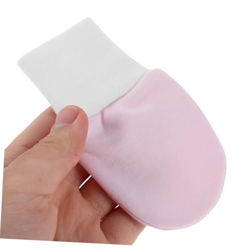 4 Pairs Newborn Baby Mittens Cotton Wrist Gloves No Scratch Infant Toddler Unisex Newborn Mittens for 0-6 Months Boys Girls4