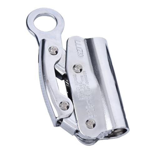 Fonowx Dispositivo per la corda da arrampicata, Dispositivo per la protezione anticaduta Dispositivo di risalita per alpinismo, arboricoltore di alberi, Foro rotondo