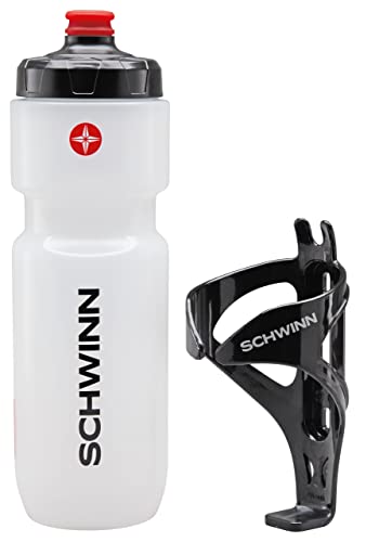 Porte-bouteille de vélo Schwinn avec gourde 760 ml sans BPA et cage en alliage durable pour cyclisme