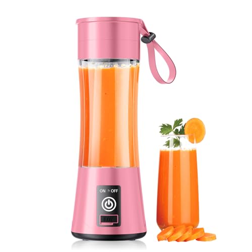 Image of Personal Size Portable Blender - 12 Oz Blender for Smoothies and Shakes with BPA Free Traveling Juice Cup, 6 Blades for Powerful Blending, Suit for Sports /Travel
