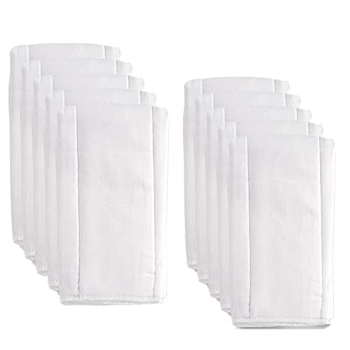 Fasoar Prefold Baby Cloth Diaper Burp Cloth Inserts 10 Pack - 6 ply 100% Unbleached Cotton, Thick Washable Absorbent Diaper Covers for Babies and Toddlers Multi-Use (10-35 lbs)