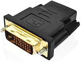 محول بمنفذ DVI ذكر إلى منفذ HDMI أنثى مطلي بالذهب للكمبيوتر وجهاز العرض
