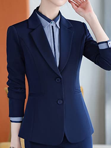 Ensemble tailleur femme confortable anti-pli avec blazer slim fit ajusté - 5