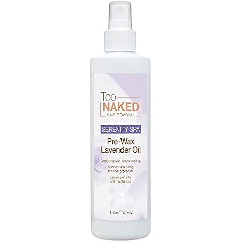 Too Naked Serenity Spa Pre-Wax Lavender Oil, Moisturizing and Smoothing, Antiseptic, Healing, and Relaxing size 8.45 Ounces Cover
