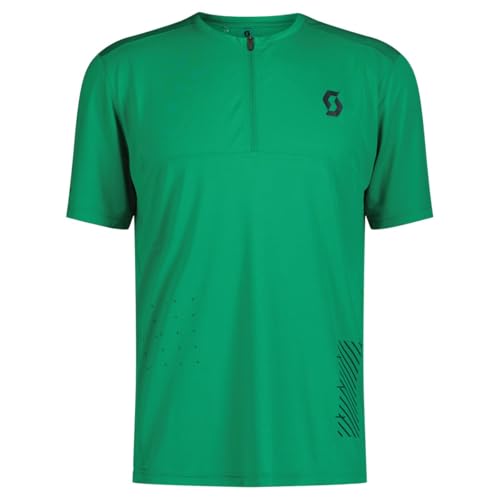 Scott Trail Vertic Zip DH Maillot de cyclisme court Vert Amazon 2025