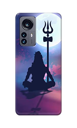 Image of Printed Hard Back Cover Case for Xiaomi 12 Pro Back Cover (Lord Shiva) -702