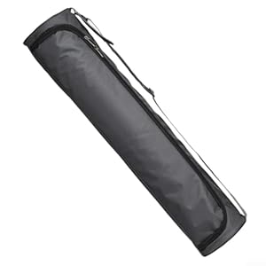 Waterproof Full Zip Yoga Mat Bag, and Stylish, Gym and Sports Essential (Black)