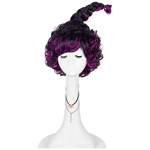 Taeyue Mary Sanderson Wig Purple Movie Realistic Wig Halloween Costume Cosplay Wigs, Purple Cover