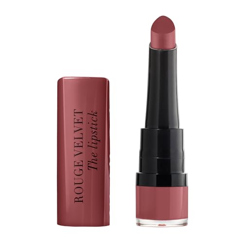 BOURJOIS - Rouge À Lèvres Rouge Velvet The Lipstick 52 SPICY FIG - Ultra Pigmenté - Fini Mat Intense - Longue Tenue 24H - Applicateur Précis - Sensation Lèvres Nues