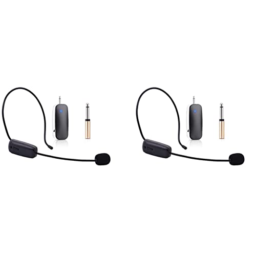 Microphone UHF sans fil avec double fonction casque et main pour grand volume