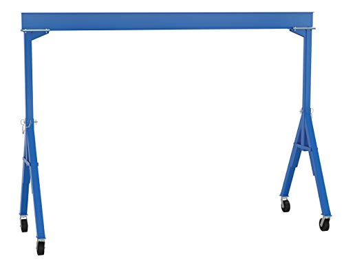 Vestil FHS-6-15 Steel Fixed Gantry Crane with Phenolic Casters 15 Ft. 6000 Lb. Capacity Blue
