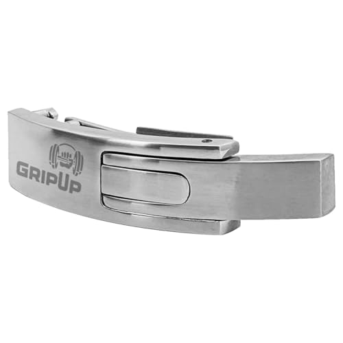 GripUp Replacement Lever Buckle for Weight Lifting & Powerlifting Belts, Durable Stainless Steel Cast Alloy Clasp, Quick Tightening & Easy Release (Belt Not Included) GP10 (Silver)
