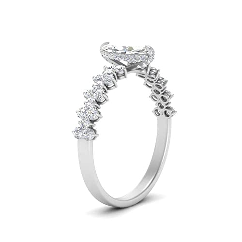 GIA Certified 1 Ctw Natural Diamond With Basket Accent Classic Engagement Ring For Women 14K Solid Gold 1/2 Carat Center VS1-SI2 Clarity & F-H Color (Premium Collection)3