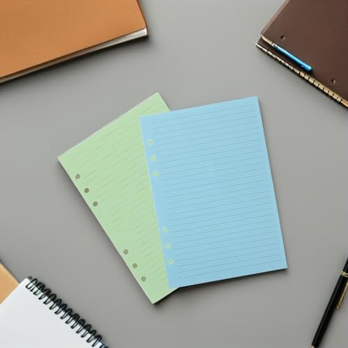 Papier A5 6 trous ligné contre les déchirures d'agenda et bloc-notes