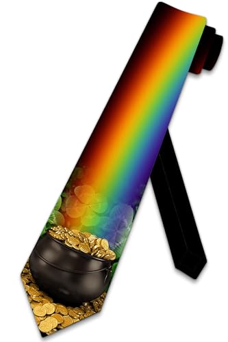 Three Rooker Pot of Gold Ties Mens St. Patrick's Day Necktie Clover Tie