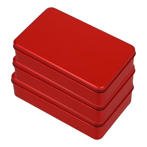 Caja de hojalata rectangular roja para solucionar el desorden de ropa y accesorios 2