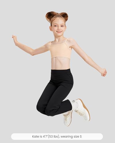 Girls Training Bras 7-12 Crop Cami Sports Bras First Bra with Adjustable Straps - No Pads, Chest Double Lined3