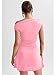 LAGSHIAN Women's Summer Off Shoulder Trendy Ruched Stretch Bodycon Cocktail Party Flare Mini Dress Pink