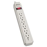 Tripp Lite 6 Outlet Surge Protector Power Strip, 8ft. Cord, Right Angle Plug, 20K Insurance & (TLP608)