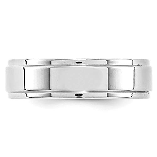 Wedding Band Ring Band 10K White Gold Standard Flat2
