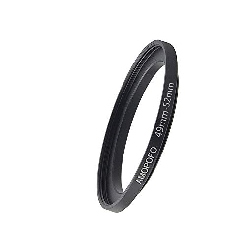Image of 49mm to 52mm Step-Up Ring Filter Adapter; Compatible All Brands 49mm Lens and 52mm UV,ND,CPL; Metal Step Up Ring
