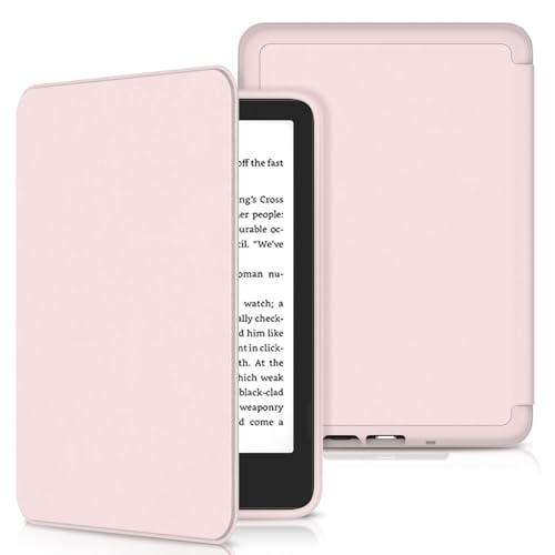 Case for All-New 6 inch Kindle (11th Generation 2024/2022 Release) Sanyetral Slim PU Leather Cover with Magnetic TPU Back and Auto Sleep/Wake Not for TCL Remarkable Kobo -Light Pink