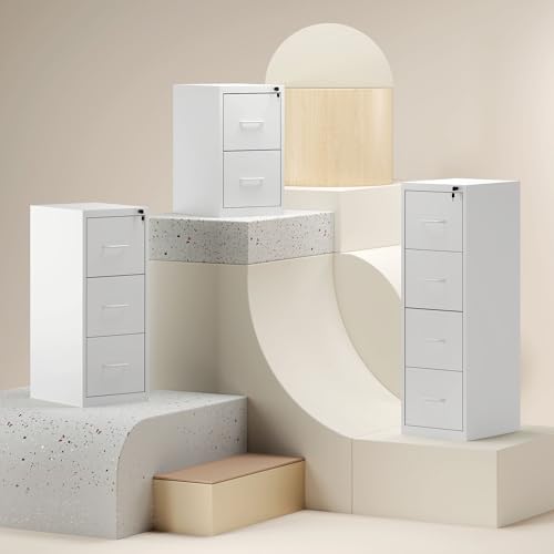 HOMCOM 4 Drawer Filing Cabinet Steel File Cabinet for A4 Letter Size White - Cosy Home Interiors HOMCOM 4 Drawer Filing Cabinet Steel File Cabinet for A4 Letter Size White - Image 6