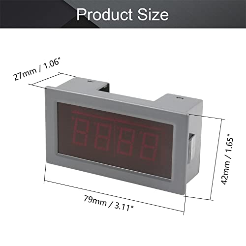 Image of Fielect Digital AC Voltmeter Panel AC 0-300V LED Digital Volt Voltmeter Panel AC Voltmeter, 3 1 /2 Digit