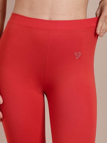 Image of TWIN BIRDS Tailored Cut and Classic Fit Super Stretchable Elastane Fabric Churidar Leggings for Women