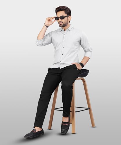 Image of Men's Cotton Full Sleeve Shirt | Regular Fit Casual & Formal Wear with Patch Pocket