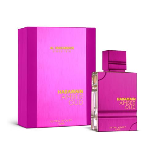 Al Haramain Amber Oud Ultra Violet Parfum fruité avec rose, bergamote et gingembre Parfum longue durée pour femme Jour et nuit 120 ml