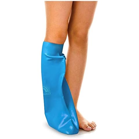 Bloccs Waterproof Cover for Plaster Cast Leg, Swim, Shower & Bathe. Watertight Protector, Child Short Leg (Large) Cover