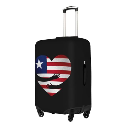 Travel Luggage Cover Liberia Liberian Flag Heart Fashion Washable Baggage Suitcase Protector Fit For Luggage Small2