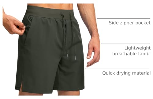 Image of Soothfeel Men's Running Shorts with Zipper Pockets 9 inch / 7 inch / 5 inch Quick Dry Eight Basketball Gym Workout Athletic Shorts